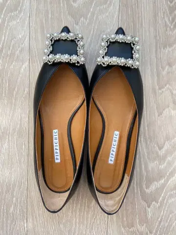 PIPPI CHIC 블랙 플랫슈즈 [사이즈 38]