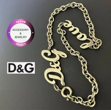 D&G 실버 체인 목걸이 love