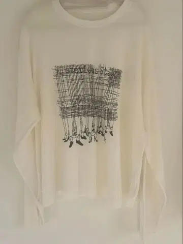 그래픽 프린트 롱 슬리브 티셔츠