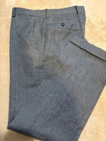 REDA 원단 그레이 슬랙스 울 혼방