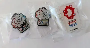 EXPO 2025 미야쿠미야쿠 핀 배지 3개 세트