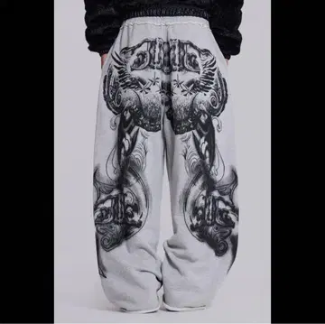 JADED LONDON UK 고딕 프린트 스웨트 팬츠