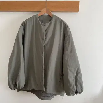 사이드 지퍼 충전솜 다운 자켓 M 카키