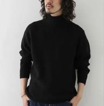 URBANRESEARCH SonnyLabel 남성용 터틀 니트 블랙