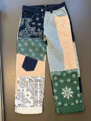 jaded London 패치워크 팬츠 W30