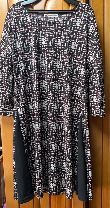 Hiroko Koshino 추상 패턴 튜닉 오분 소매