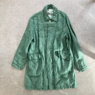 YARMO 린넨 그린 코트 영국제