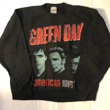 그린 데이 GREEN DAY L 속기모 밴딩 맨투맨 트레이닝복