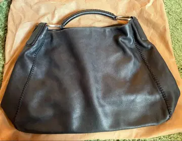 SAZABY 소프트 가죽 숄더백/라지/블랙