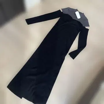 Chico 니트 롱 원피스 블랙 그레이