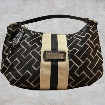 TOMMY HILFIGER 모노그램 로고 원숄더 핸드백