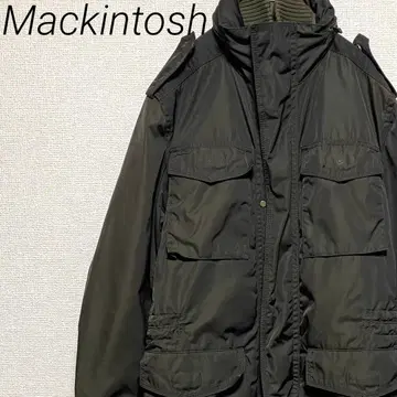 Mackintosh 다운 자켓 블루종 하이넥 포켓 부착