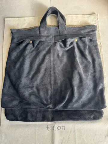 tenon Helmet Bag 스웨이드 블랙 호스 가죽
