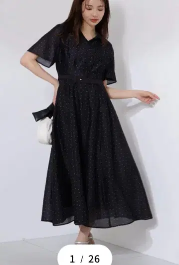 배색 셔츠 원피스