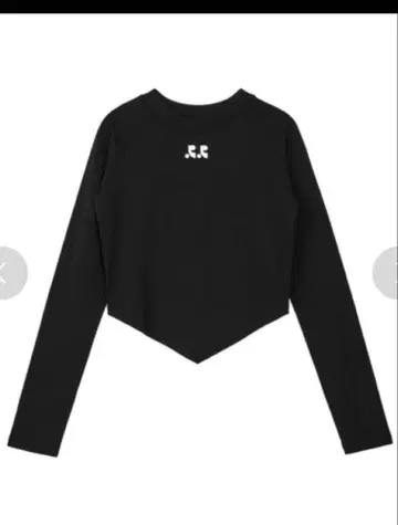 Rest & Recreation 크롭 긴팔 T셔츠 블랙