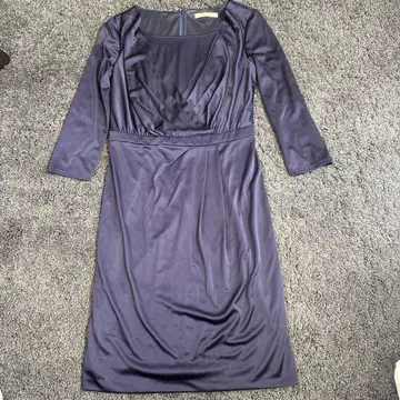 핑키앤다이안 네이비 V넥 긴팔 원피스