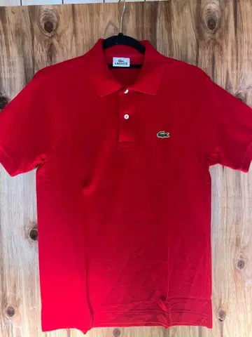 LACOSTE 레드 피케 셔츠 사이즈 3