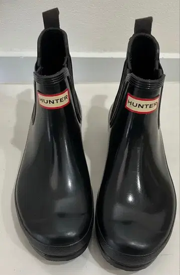 HUNTER 블랙 숏 레인 슈즈 중고