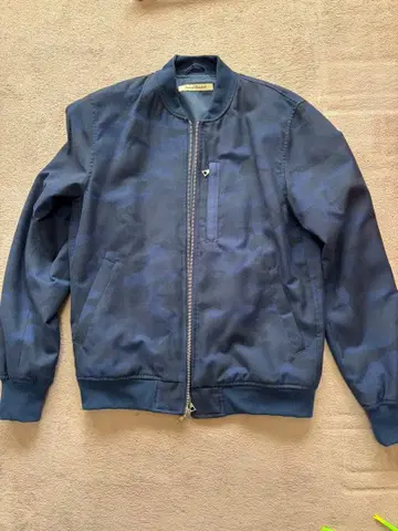 네이비 카모 패턴 블루종