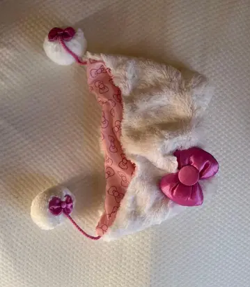 헬로키티 퍼 모자