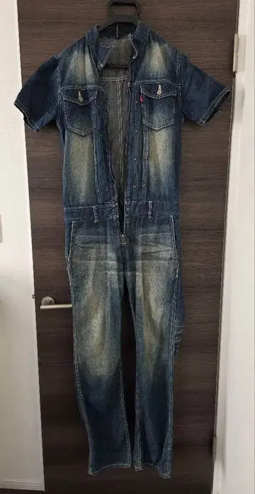 glans 데님 오버롤 숏 슬리브