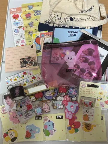 BT21 굿즈세트 스티커 메모패드 사진세트