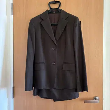 DAKS 브라운 스커트 수트 2버튼