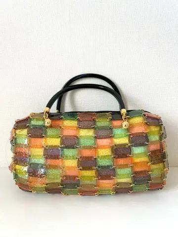 [ 미사용 ] 돈피 플레이트 핸드백 파티 백