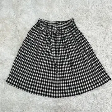 TSUMORI CHISATO 츠모리치사토 깅엄 체크 플레어 스커트