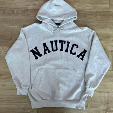 NAUTICA 후드티 맨투맨 후디 라이트 그레이 M L XL