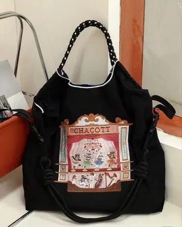 CHACOTT 에코백 M 사이즈 블랙