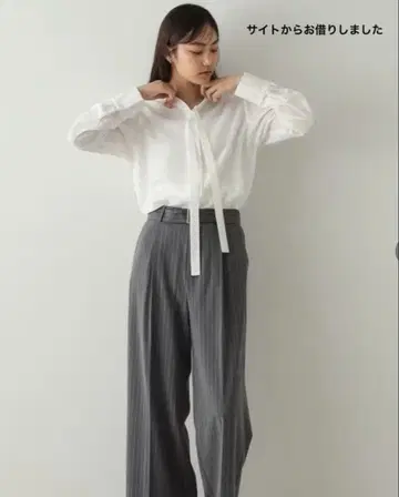 보타이 조젯 블라우스