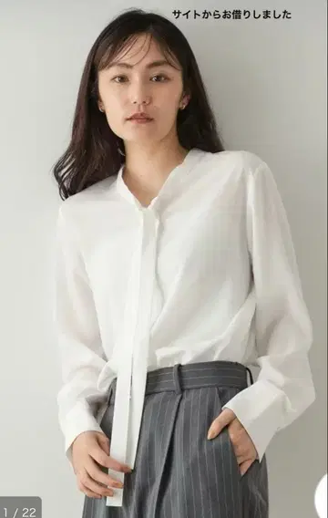 보타이 조젯 블라우스