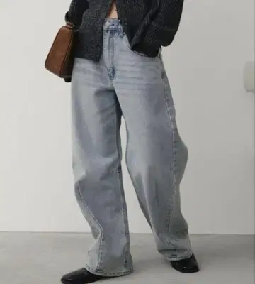 [ Aunt Marie's ] 커브 데님 M 라이트 블루