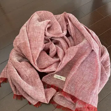 미사용에 가까운 네스트로브 액세서리 린넨 머플러 숄 빨간색