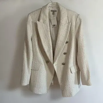 H&M 화이트 테일러드 자켓 L 사이즈