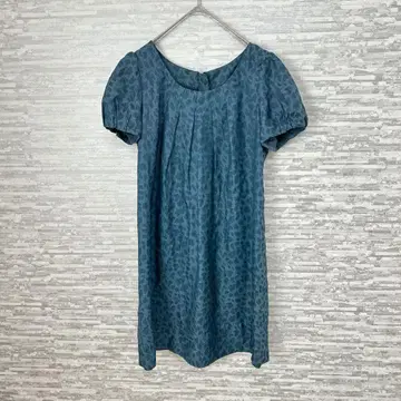 루즈 디아망 반팔 원피스 블루 38 M 결혼식 파티 2차 모임