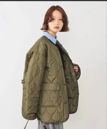 퀼팅 노카라 블루종 레이빔즈