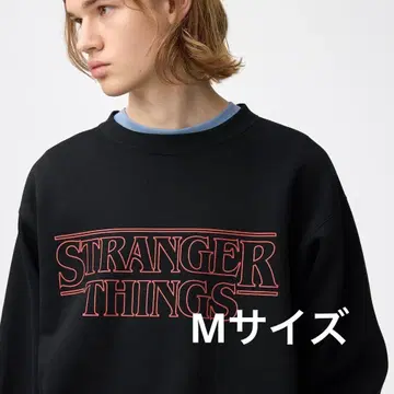 GU 기묘한 이야기 헤비웨이트 맨투맨 M 사이즈 블랙