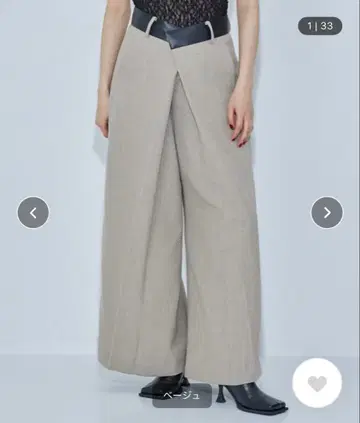 STUDIOUS 페이클린넨 플레어 트라우저 팬츠