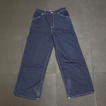 ZARA 배기 데님 네이비