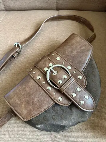 JEANASIS 스터드 자카드 모노그램 미니 BAG