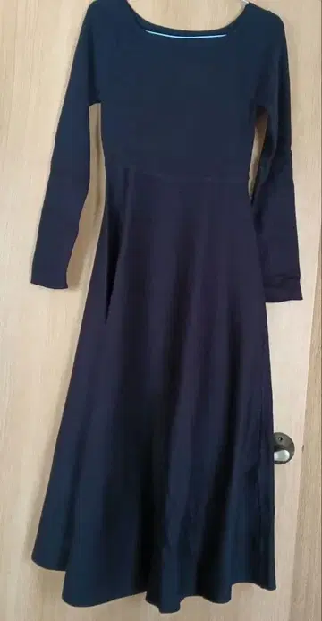 네이비 롱 슬리브 원피스 M 맥시