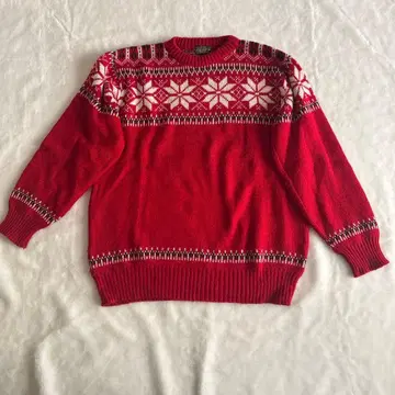 Silver Stone 눈꽃 패턴 스웨터 M