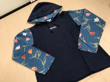 핑크하우스 후드 튤립 후드티 L 사이즈 일본제 네이비 계열