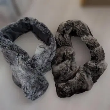 그레이 퍼 머플러 사이즈 F