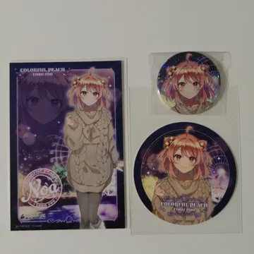 컬러풀 피치 토부 동물공원 노아 캔뱃지 엽서 코스터 세트