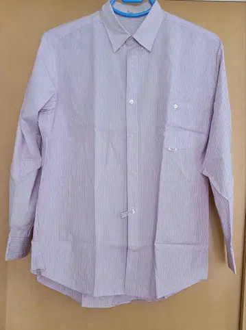 파파스 스트라이프 긴팔 셔츠 보라색