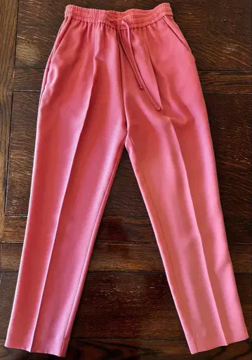 yori 핑크 사라사라 스틱 팬츠 허리밴딩