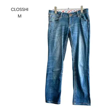 [ CLOSSHI ] 데님 청바지 체크 안감 블루 캐주얼 1182